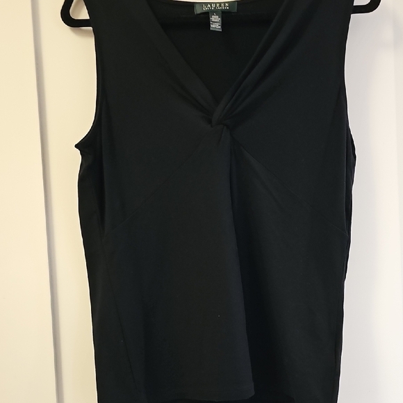 Ralph Lauren Black Wrap Tank Top Size L - Picture 4 of 7